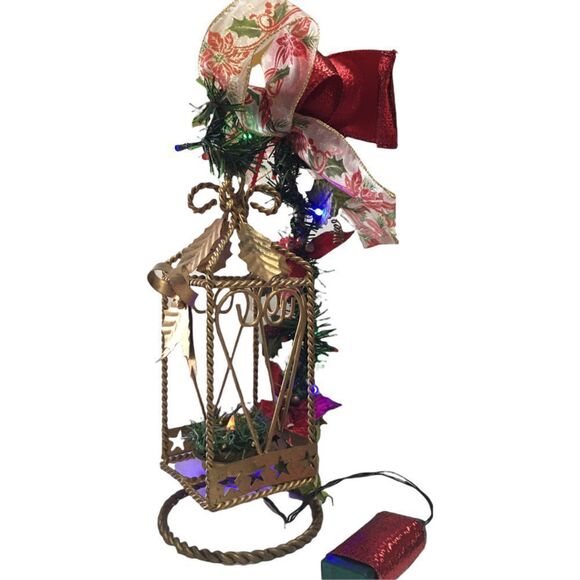 Vintage Lighted Christmas Lantern - Picture 3 of 10